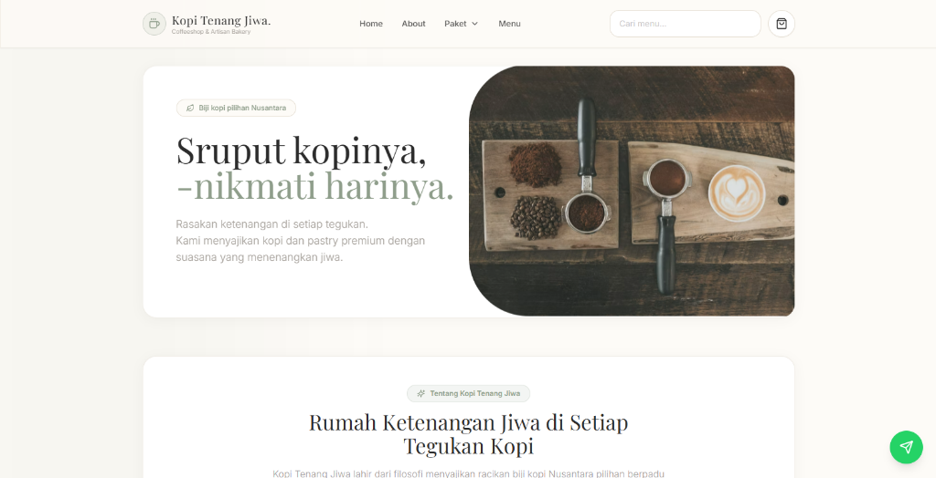 Kopi Tenang Jiwa — High-Conversion Storefront