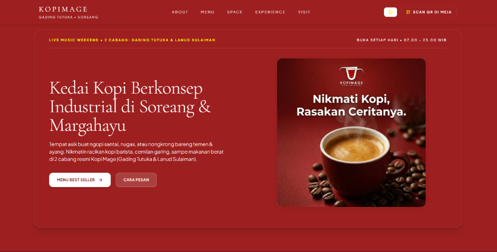 Kopi Mage — Kedai Kopi Industrial Soreang & Margahayu