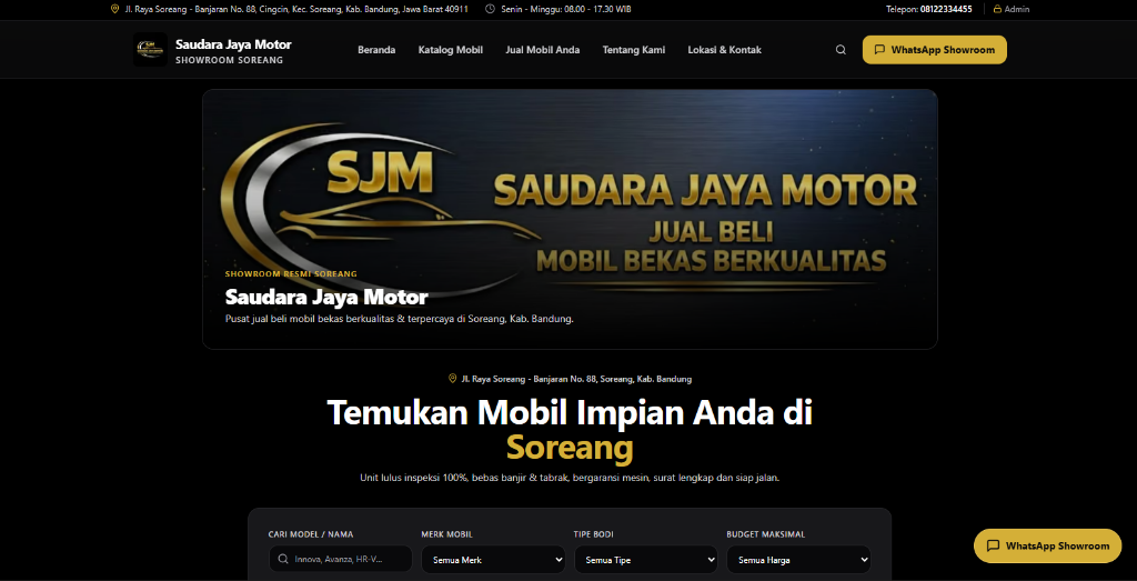 Saudara Jaya Motor — Showroom Mobil Bekas Soreang